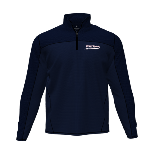 [CUS-DFW-QTRZ-PER-LSL-NVY-AS-LOGO2] Quarter Zip Pullover (Adult S, Navy, Logo 2)