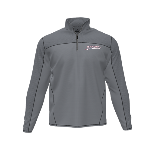 [CUS-DFW-QTRZ-PER-LSL-GRY-AS-LOGO2] Quarter Zip Pullover (Adult S, Gray, Logo 2)