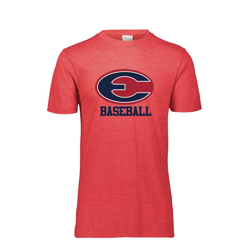 [FTSCUBRD-YS-LOGO3] Decker Youth Tri-Blend T-Shirt - Short Sleeve (Youth S, Red, Logo 3)