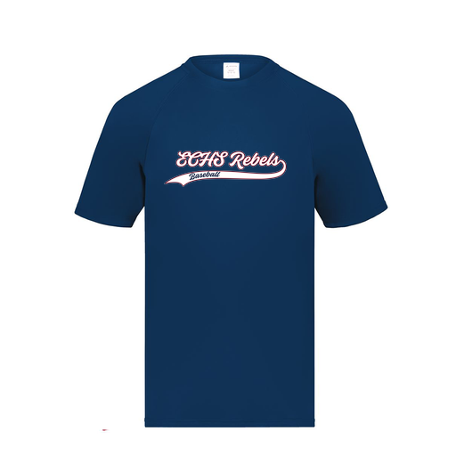 [2791.065.S-LOGO2] Youth Smooth Sport T-Shirt (Youth S, Navy, Logo 2)