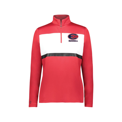 [222791.408.XS-LOGO3] Ladies Bold 1/4 Zip Pullover (Female Adult XS, Red, Logo 3)