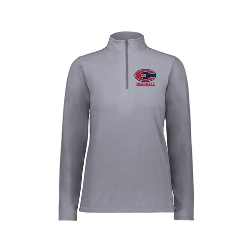 [6864.059.XS-LOGO1] Ladies MicroFleece 1/4 Zip Pullover (Female Adult XS, Gray, Logo 1)