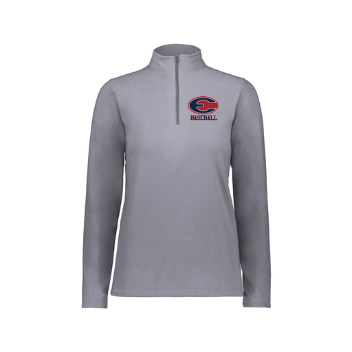 [6864.059.XS-LOGO3] Ladies MicroFleece 1/4 Zip Pullover (Female Adult XS, Gray, Logo 3)
