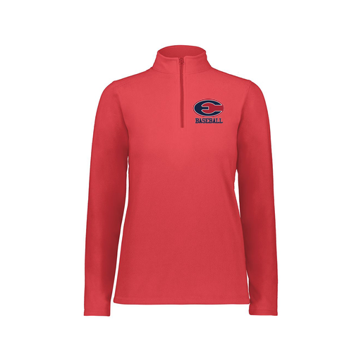 [6864.083.XS-LOGO3] Ladies MicroFleece 1/4 Zip Pullover (Female Adult XS, Red, Logo 3)