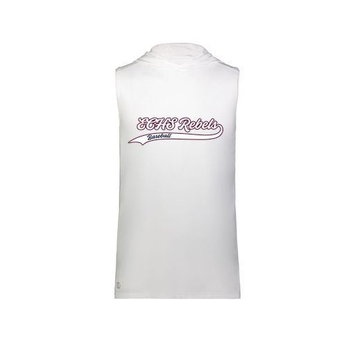 [222590.005.XS-LOGO2] Men's CoolDry Sleeveless Hoodie (Adult XS, White, Logo 2)