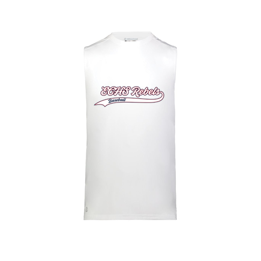 [222593.005.S-LOGO2] Men's CoolDry TankTop (Adult S, White, Logo 2)