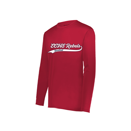 [222822.083.XS-LOGO2] Men's LS Smooth Sport Shirt (Adult XS, Red, Logo 2)