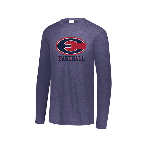 [FTLCUBNV-AXS-LOGO3] Decker Men's Tri-Blend T-Shirt - Long Sleeve (Adult XS, Navy, Logo 3)