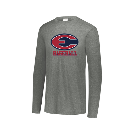 [FTLCUBGY-AXS-LOGO1] Decker Men's Tri-Blend T-Shirt - Long Sleeve (Adult XS, Gray, Logo 1)