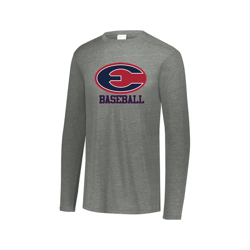 [FTLCUBGY-AXS-LOGO3] Decker Men's Tri-Blend T-Shirt - Long Sleeve (Adult XS, Gray, Logo 3)