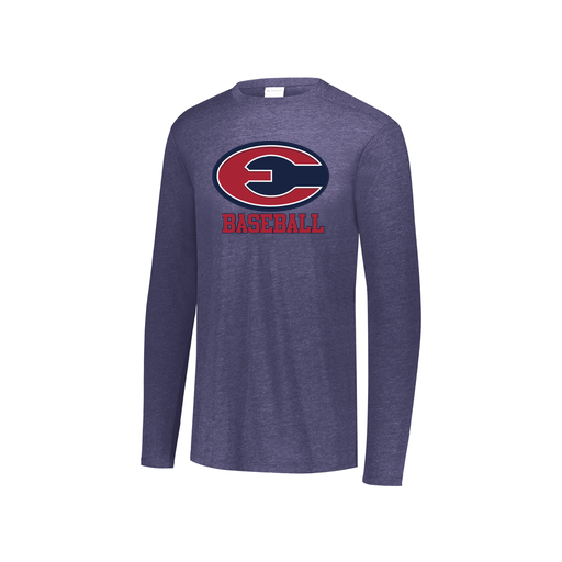 [FTLCUBNV-YS-LOGO1] Decker Youth Tri-Blend T-Shirt - Long Sleeve (Youth S, Navy, Logo 1)