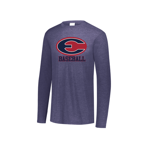 [FTLCUBNV-YS-LOGO3] Decker Youth Tri-Blend T-Shirt - Long Sleeve (Youth S, Navy, Logo 3)