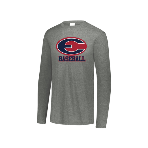 [FTLCUBGY-YS-LOGO3] Decker Youth Tri-Blend T-Shirt - Long Sleeve (Youth S, Gray, Logo 3)