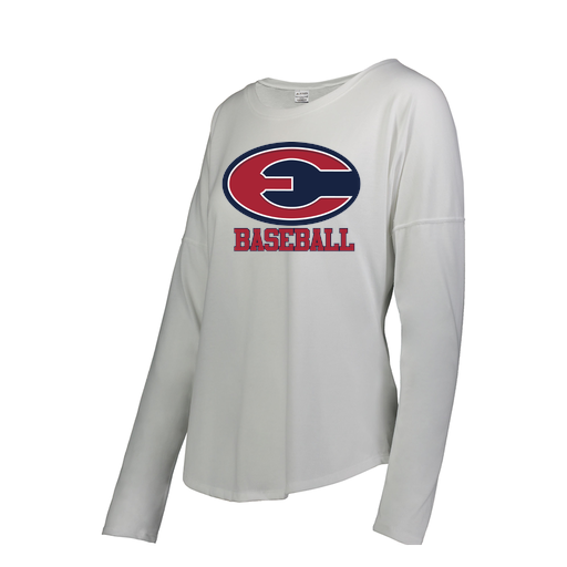 [FTLCUBWH-FAS-LOGO1] Decker Women's Tri-Blend T-Shirt - Long Sleeve (Female Adult S, White, Logo 1)