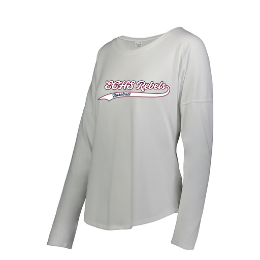 [FTLCUBWH-FAS-LOGO2] Decker Women's Tri-Blend T-Shirt - Long Sleeve (Female Adult S, White, Logo 2)
