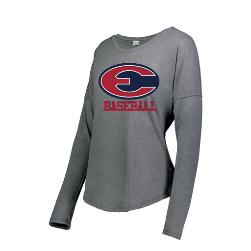 [FTLCUBGY-FAS-LOGO1] Decker Women's Tri-Blend T-Shirt - Long Sleeve (Female Adult S, Gray, Logo 1)